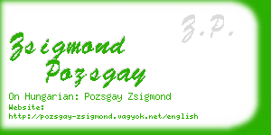 zsigmond pozsgay business card